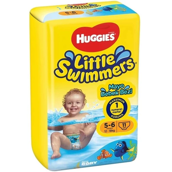 Huggıes Little Swımmers Mayo Bebek Bezi Beden:5-6 (12-18KG) 44 Adet (4PK*11) - 2