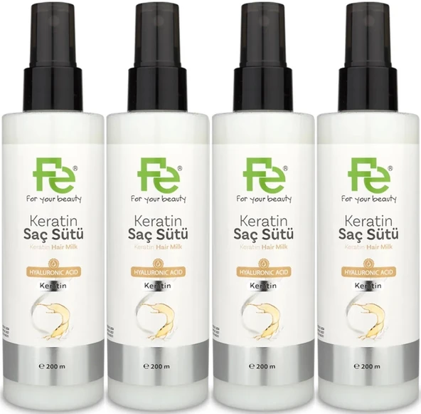 Fe Keratin Saç Sütü 200ML (4 Lü Set)
