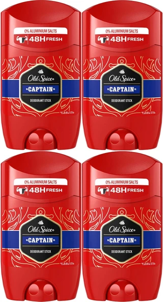 Old Spice Captain Stick Roll-On Men/Erkek Deodorant 50ML (4 Lü Set)