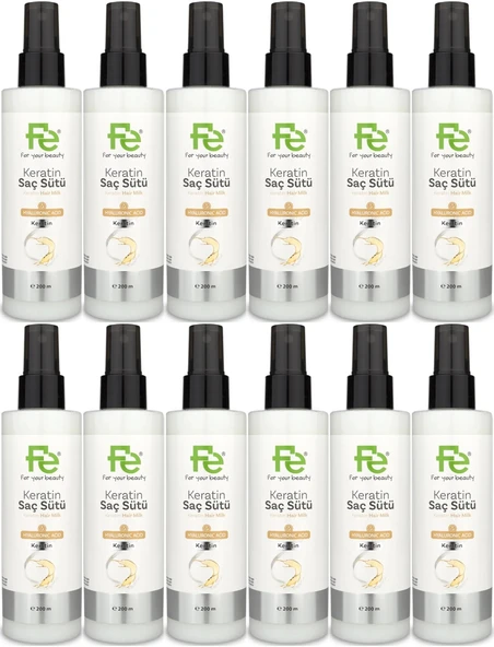 Fe Keratin Saç Sütü 200ML (12 Li Set)