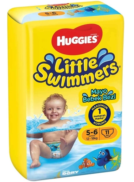 Huggıes Little Swımmers Mayo Bebek Bezi Beden:5-6 (12-18KG) 99 Adet (9PK*11) - 2