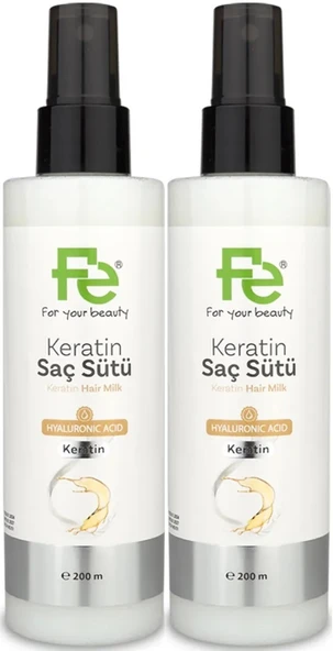 Fe Keratin Saç Sütü 200ML (2 Li Set)