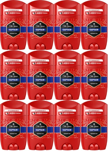 Old Spice Captain Stick Roll-On Men/Erkek Deodorant 50ML (12 Li Set)