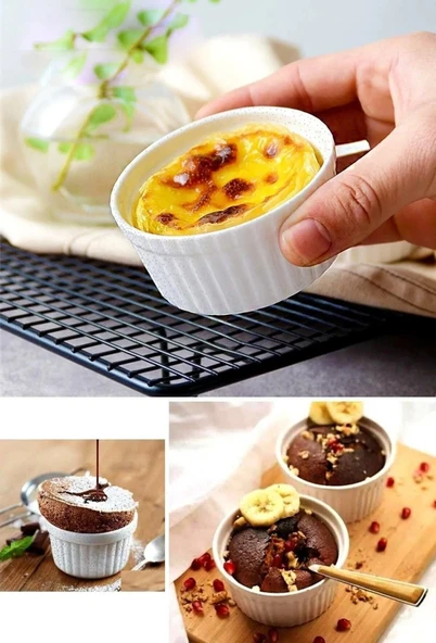 Sufle Kabı 6 Lı Seramik - 5