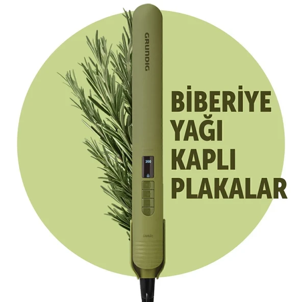 Grundıg HS 7031 Botanika Biberiye Yağ Terapisi Saç Düzleştirici