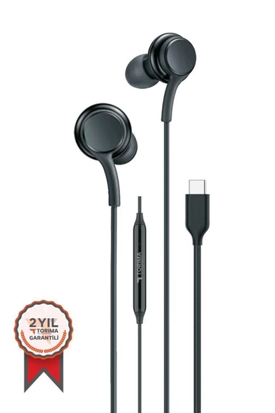S11+ Kablolu Kulaklık Type-c Telefon Uyumlu Type-c Jak Kulaklik Siyah