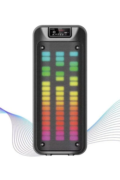Gts-1852 Taşınabilir Rgb Ledli Bluetooth Hoparlör Usb-tf Siyah - 2