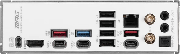 MSI MPG B850 EDGE TI WIFI AM5 DDR5 8400MHZ(OC) HDMI 4x M.2 USB 10Gbs 5G LAN WI-FI 7 ATX - Resim 4