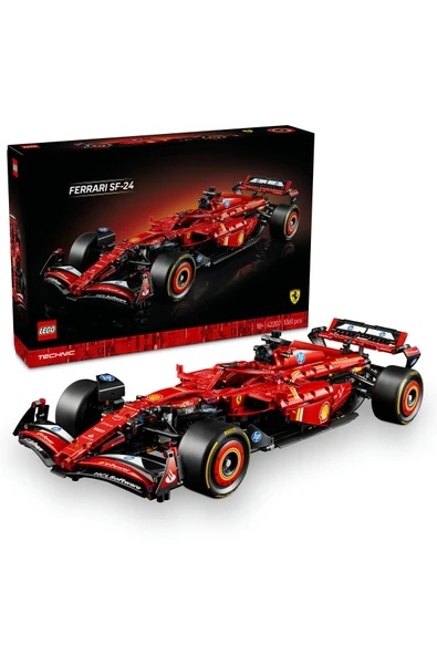 ® Technic Ferrari SF-24 F1 Araba 42207 - 18+ Oyuncak Model Yapım Seti (1361 Parça)