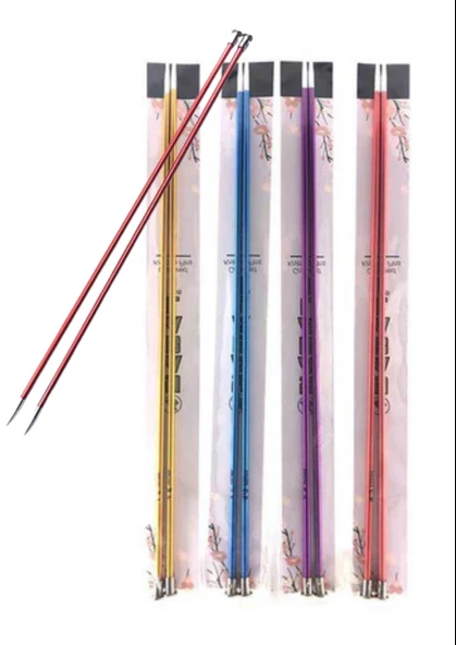 Metalize Çift Renk Şiş 35 cm 3,5 Numara (Renk Stoğa Göre) ürün görseli