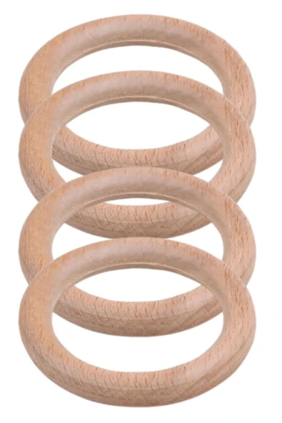 Makrome Tahta Halka 6 cm - 2