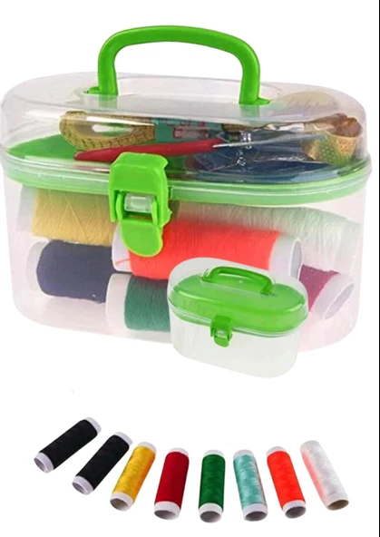 İplik Set Oval Plastik Dikiş Seti ürün görseli