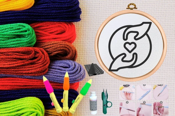 Punch Seti Nakış Seti Kasnaklı Kendin Yap Seti Seri 49 ürün görseli