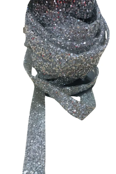 Silikonlu Yapıştırma Taş 1 cm Gümüş 10 Metre ürün görseli