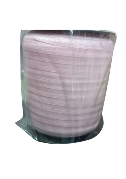 Çamaşır Lastiği Düz 1 cm  1 Metre Açık Pembe