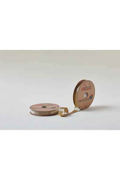 Biye Saten Katlı 035 Kahverengi 2 cm 25 Metre %100 Polyester ürün görseli