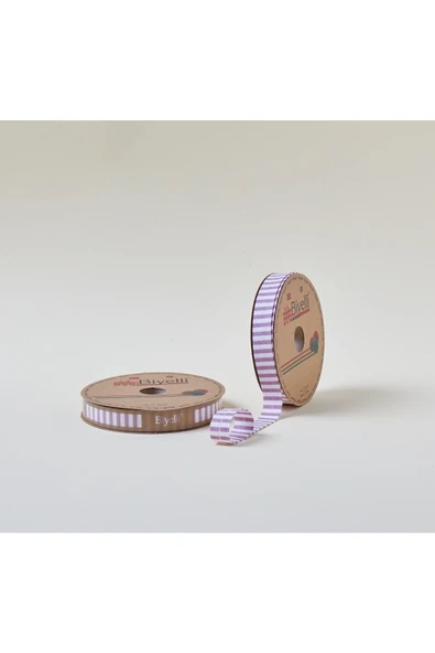 Biye Kalın Çizgili Katlı F07 Gül Kurusu 2 cm 25 Metre %65 Koton %35 Polyester ürün görseli