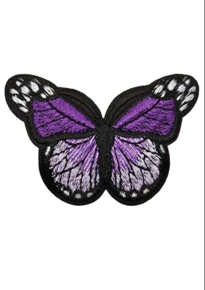Aplike Ütü İle Yapışan Kelebek Mor Arma 7x5 cm ürün görseli