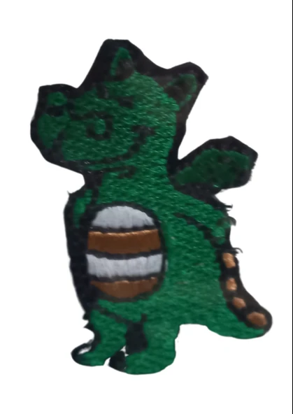 Aplike Ütü İle Yapışan Dinazor Yeşil Arma 2,5x4 cm ürün görseli