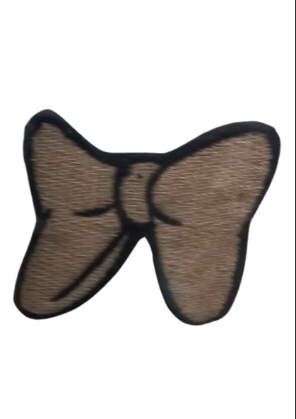 Aplike Ütü İle Yapışan Küçük Kelebek Kahverengi Arma 3x2 cm ürün görseli