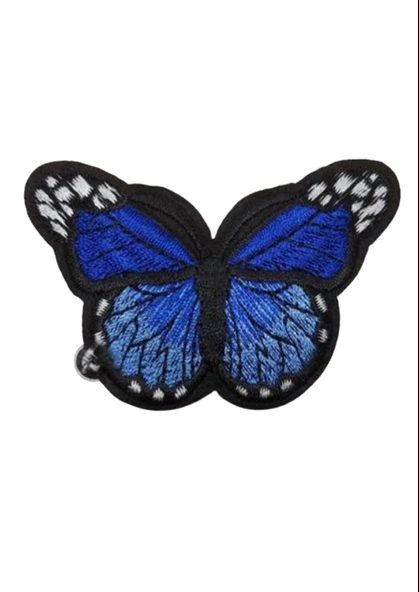 Aplike Ütü İle Yapışan Kelebek Lacivert Arma 7x5 cm ürün görseli