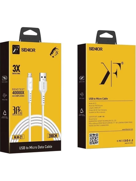 SENIOR S21-C USB - TYPE-C KABLO 2MT 65WATT