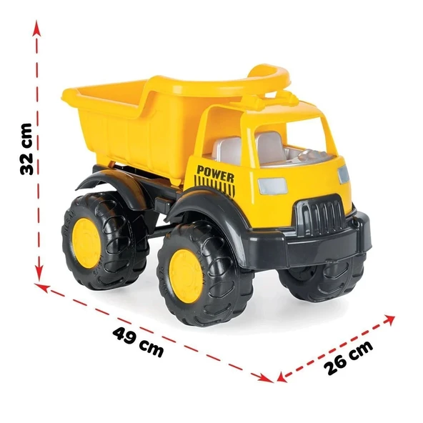 06 522 Power Kamyon Sarı -pilsan Oyuncak - 3