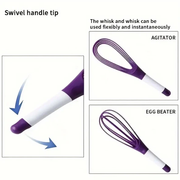 Silikon Saplı 2 İşlevli Çırpıcı (balon Ve Düz) - Resim 5