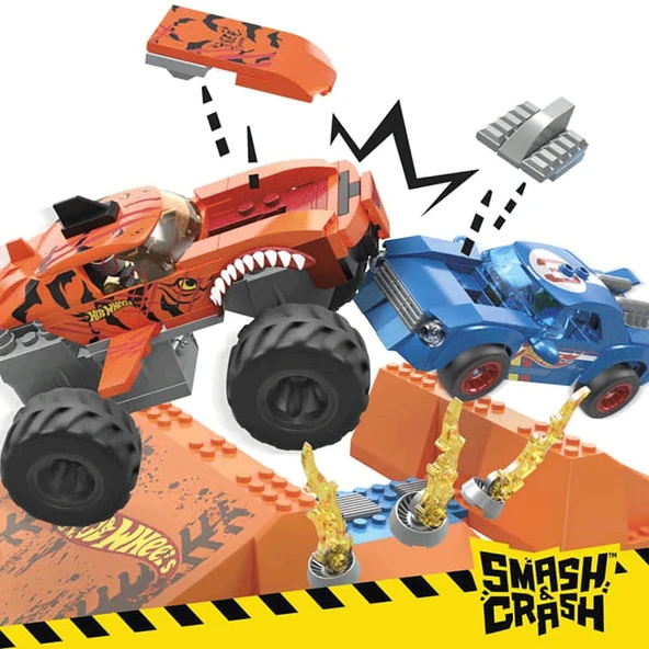 Hkf88 Mega™ Hot Wheels® Smash N Crash Tiger Shark Çarpışma Seti 245 Parça +5 Yaş - 3