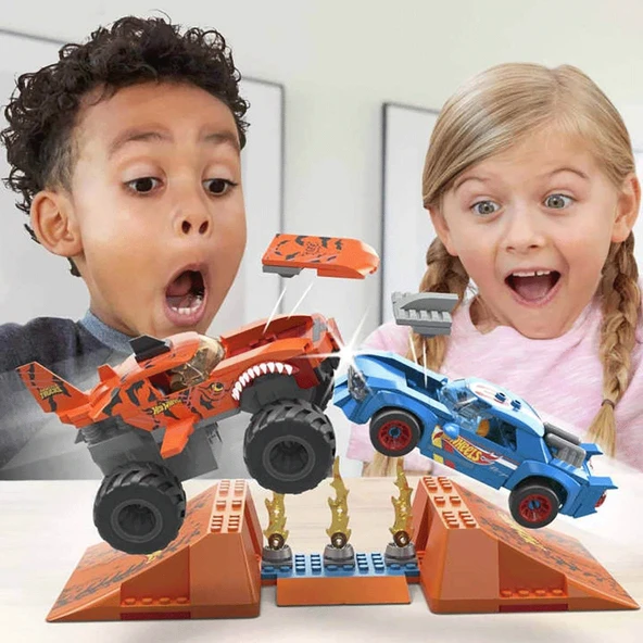 Hkf88 Mega™ Hot Wheels® Smash N Crash Tiger Shark Çarpışma Seti 245 Parça +5 Yaş - 5