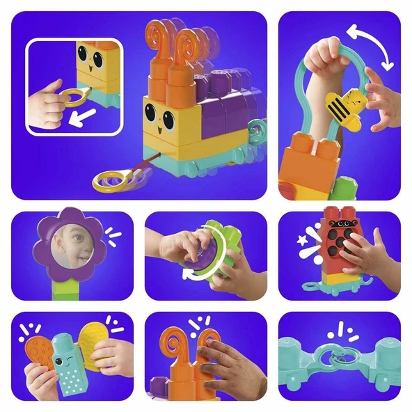 Hkn44 Mega Bloks® Hareketli Duyusal Gelişim Tırtılı 30 Parça +1 Yaş - 4