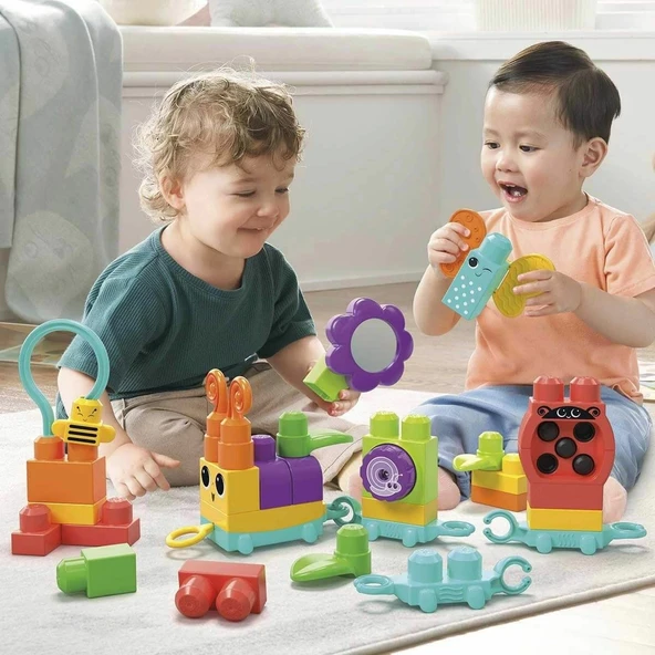 Hkn44 Mega Bloks® Hareketli Duyusal Gelişim Tırtılı 30 Parça +1 Yaş - 5