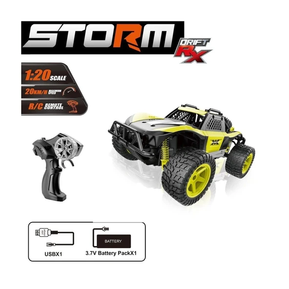 Syr-66764ma Kumandalı  2.4ghz Şarjlı 1:20 Storm Drift Araba - 3
