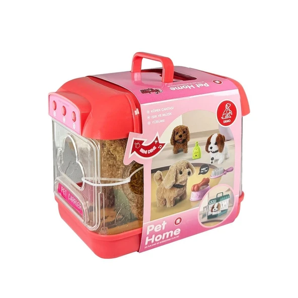 Jnd-6806 Hareketli Köpek Ve Işıklı Sesli Şeffaf Kafes Seti -vardem Oyuncak - 2
