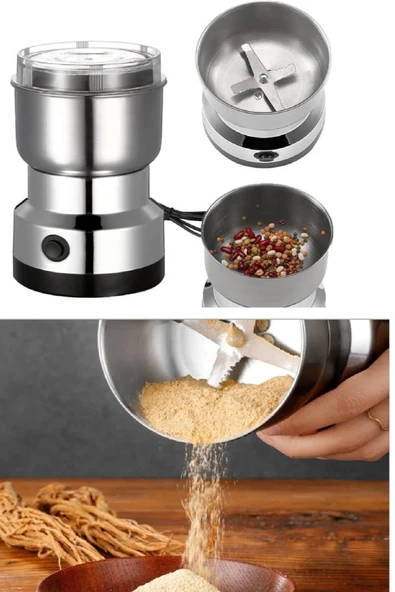 4 Bıçaklı Elektrikli Öğütücü Blender Kahve Fındık Baharat Tahıl Biber Değirmeni - 5