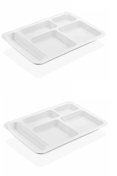 1 Adet 5 Bölmeli Kırılmaz Tabldot Tabak Self Servis Yemekhane Okul Lokanta Tabildot (40 Cm X28 Cm) - 4