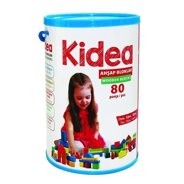 Kıd-1003 Ahşap Bloklar 80 Parça