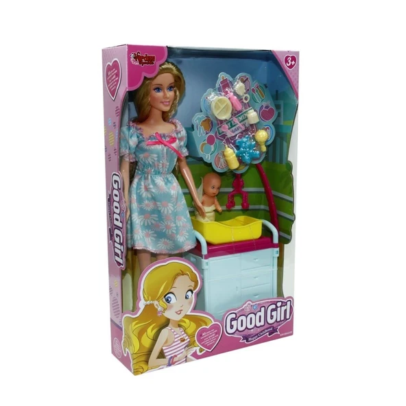 Wg-115167 Kutulu 29cm Akesuarlı Beşikli Bebek - Vardem Oyuncak - 1