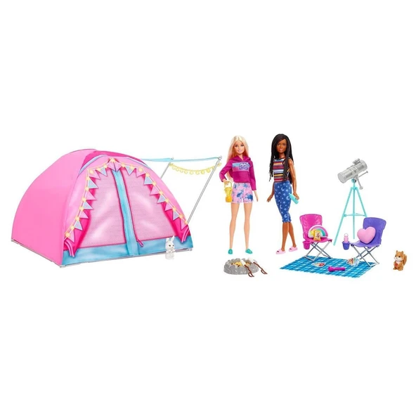 Hgc18 Barbie Malibu Ve Brooklyn Kampta Oyun Seti - 2