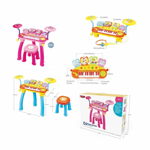 Bao-1601 24 Tuşlu Dj Piano Davul Mp3 -vardem - 3