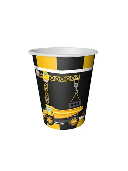 İNŞAAT TEMALI KARTON TABAK VE BARDAK SETİ 8+8 ADET - Resim 3