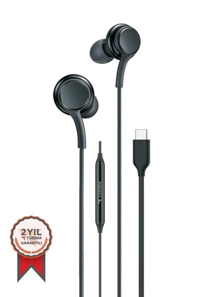 S11+ Kablolu Kulaklık Type-c Telefon Uyumlu Type-c Jak Kulaklik Siyah