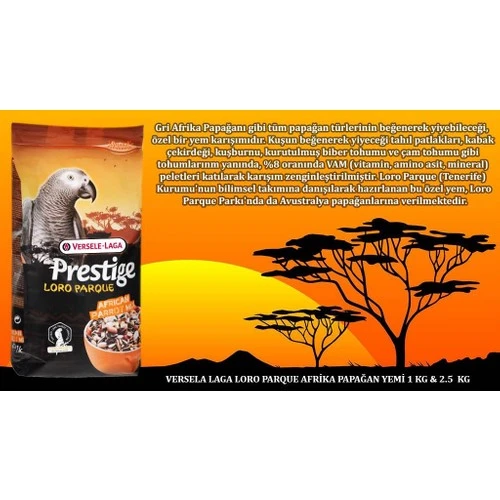 Versele Laga Loro Parque Afrika Papağan Yemi 1kg - 2