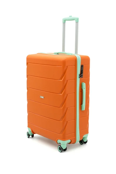 Copella Polipropilen & Kırılmaz 2'li Valiz Seti Büyük & Kabin -Turuncu - Resim 2