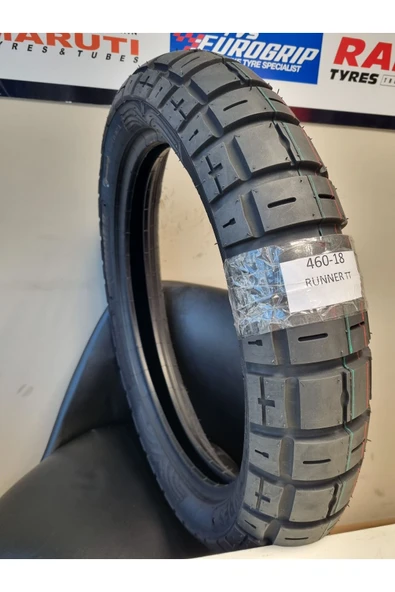 TDT TYRES  SET 460-18 TT (TUBETYPE - İÇ LASTİKLİ TİP) MOTOSİKLET LASTİĞİ VE 460-18 EUROGRİP İÇ LASTİK - 2