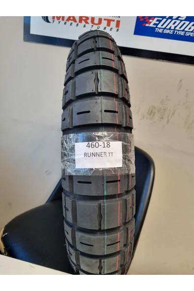 TDT TYRES  SET 460-18 TT (TUBETYPE - İÇ LASTİKLİ TİP) MOTOSİKLET LASTİĞİ VE 460-18 EUROGRİP İÇ LASTİK - 1