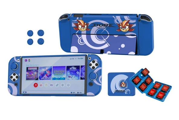 Nintendo Switch Oled Çoklu Koruma Kiti 8 İN 1 DOBE TNS-1192B - Resim 4