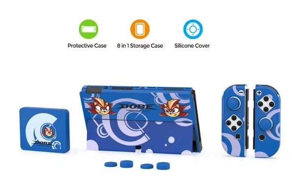 Nintendo Switch Oled Çoklu Koruma Kiti 8 İN 1 DOBE TNS-1192B - Resim 2