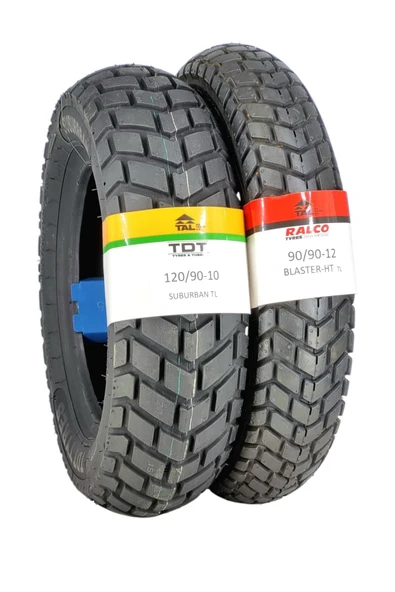 TDT TYRES  120/90-10 VE 90/90-12 TL (TUBELESS - DUBLEKS) LASTİK TAKIMI