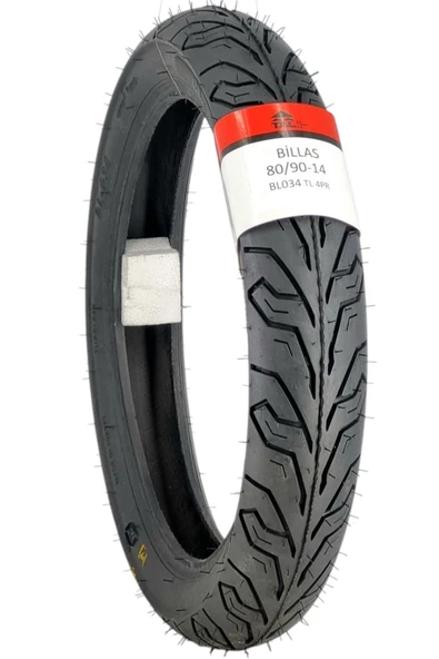 Billas  HONDA DİO ÖN LASTİK 80/90-14 TL(DUBLEKS) MOTOSİKLET LASTİĞİ - 1
